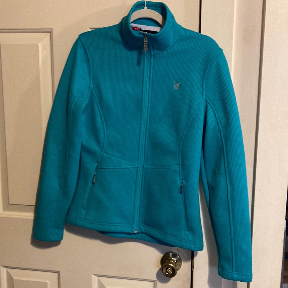 Spider Teal core sweater size M